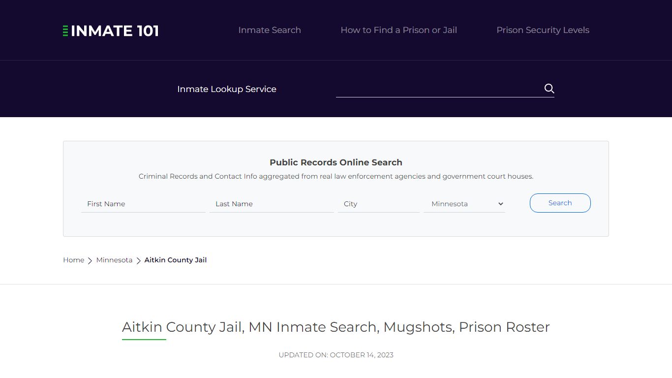 Aitkin County Jail, MN Inmate Search, Mugshots, Prison Roster